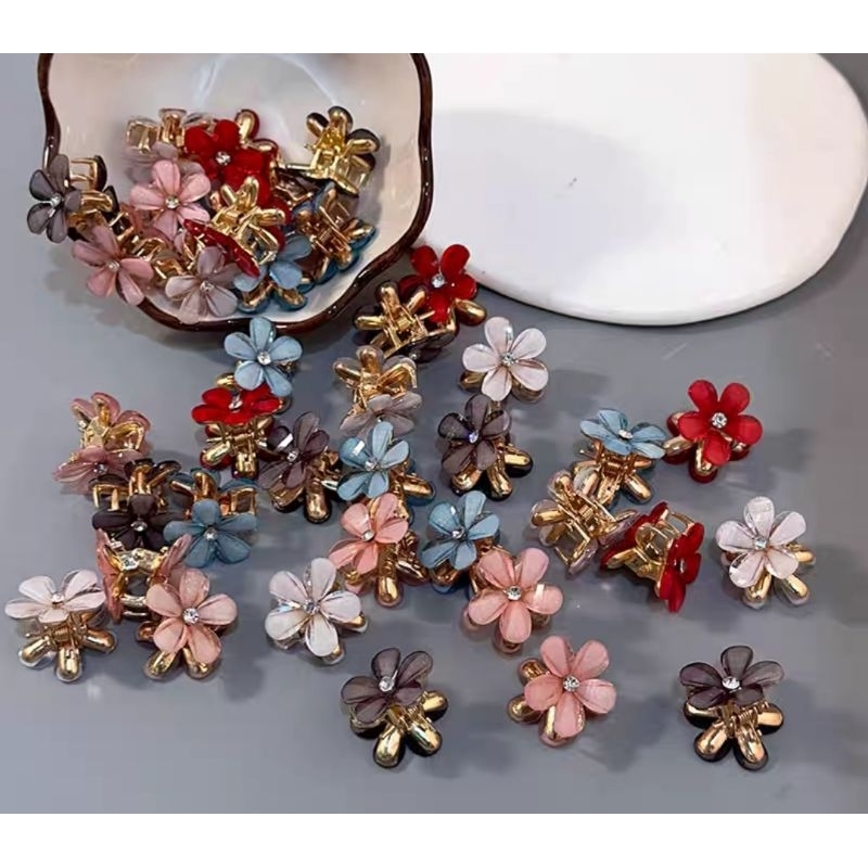 Mini Flor, Presilhas De Cabelo Decorativas Falsa E Strass em Oferta na Shopee