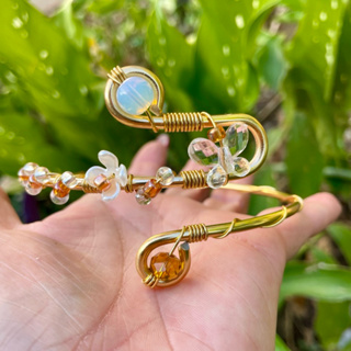 ✨Lançamento Bracelete Pedra da Lua Natural Borboleta e Cristal Místico✨🦋 em Oferta na Shopee