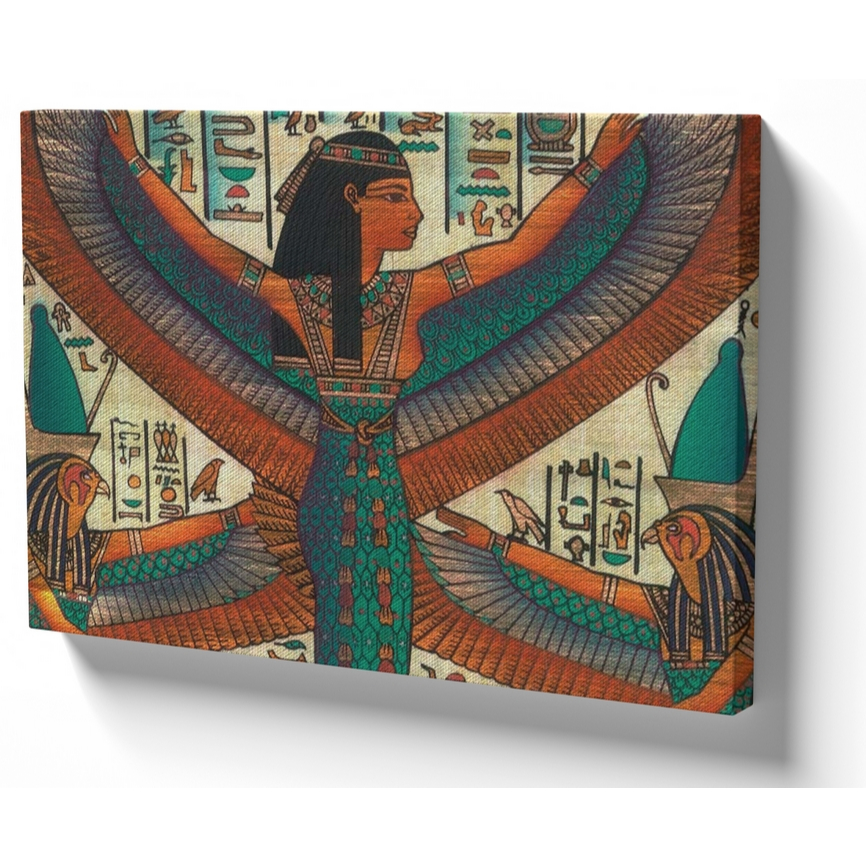 Quadro luxo tela 50x70 estrutura madeira Deusa Isis Isis egito piramides