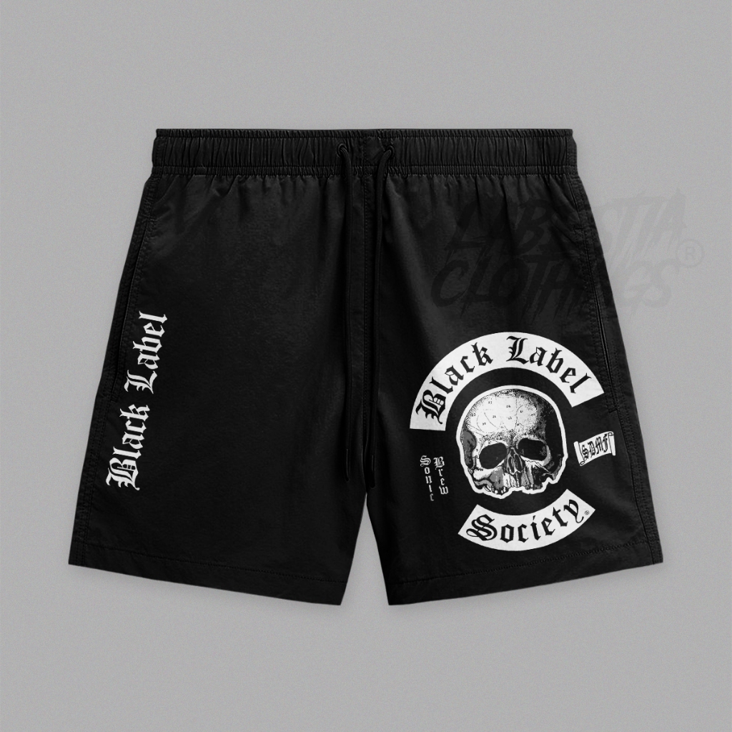Short Tactel Masculino Banda Black Label Society Estampa Metal Rock Casual Preto Tecido Leve e Secagem Rápida em Oferta na Shopee