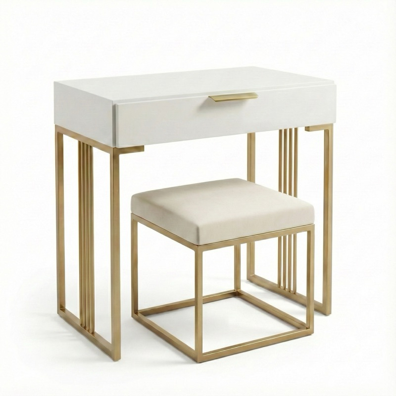 Penteadeira luxo 70cm 1 gaveta e movel toda de MDF e ferro em Oferta na Shopee