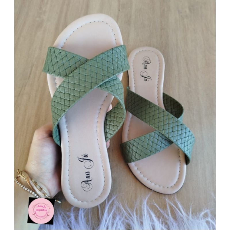 Rasteirinha sandalia tamanco chinelo verão confortavel qualidade em Oferta na Shopee