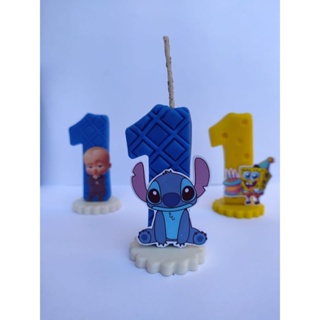 Vela Personalizada Stitch de biscuit em Oferta na Shopee