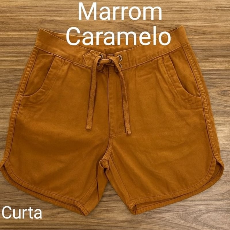 Bermuda CURTA Masculina Sarja Acima do joelho