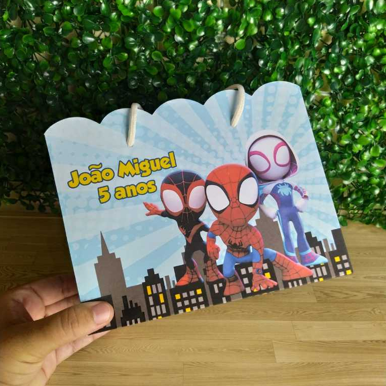 Sacolinha Homem Aranha Aniversário Infantil Surpresa Lembrancinha Spidey e seus Amigos