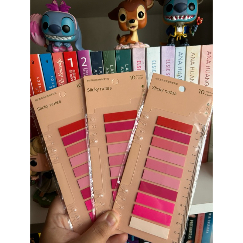 Flags adesivas com régua marcador de página e 200 notas folhas adesivas post it.