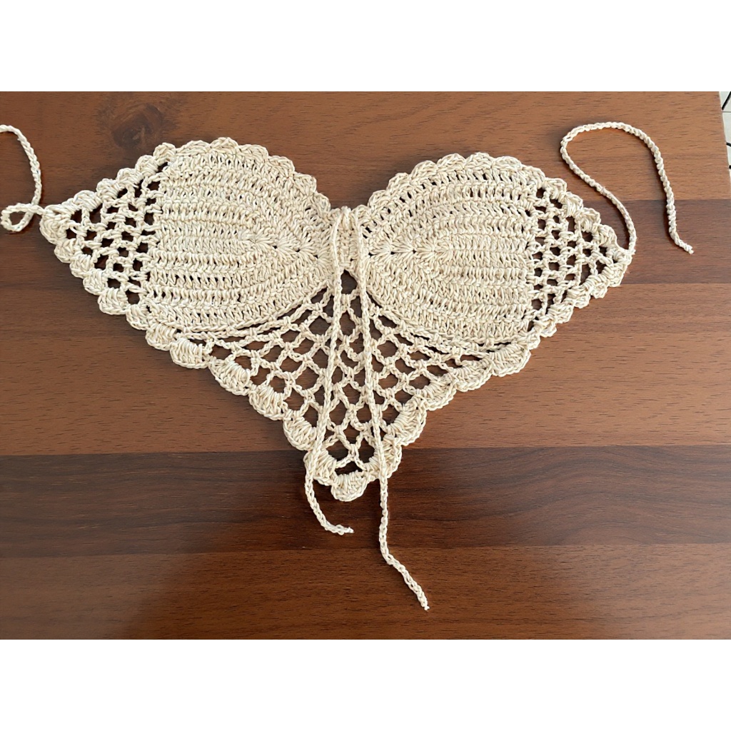 Top Crochê Feminino – Modelo Triângulo Artesanal, Perfeito para Verão/Praia em Oferta na Shopee