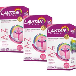 Kit 03 Lavitan AZ Mulher 60 Comprimidos em Oferta na Shopee
