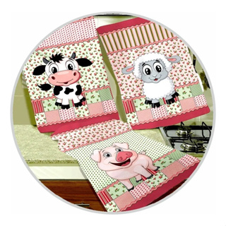 Kit 6 Panos de Prato Copa Teka Primore Estampados em Oferta na Shopee