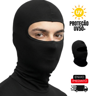 Touca Balaclava Ninja Preta UV Motoqueiro Corrida Esportes Unissex Frio Vento Poeira Calor em Oferta na Shopee
