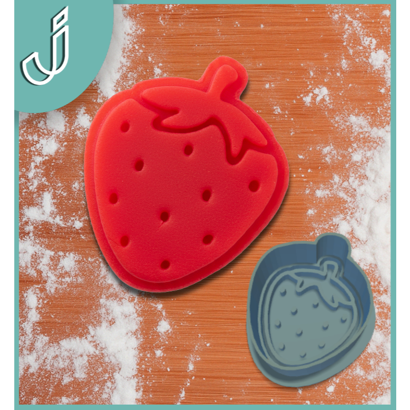 Modelador e Ejetor Para Modelar Doces, Massas e Brigadeiros |  Tema Morango