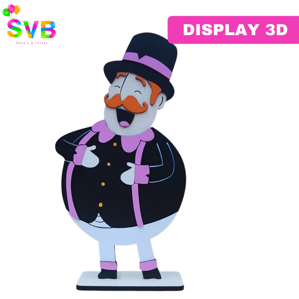 Display  Mesa Bita Decoração Aniversário Personagem Infantil Centro de Mesa SVB MÓVEIS E FESTAS