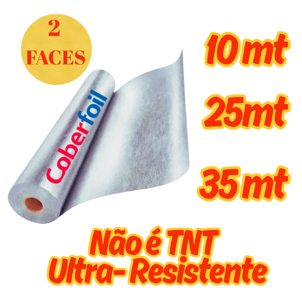Manta Térmica Para Telhado Dupla Face 10 25 35 Metros Reduz a Temperatura Forro PVC em Oferta na Shopee