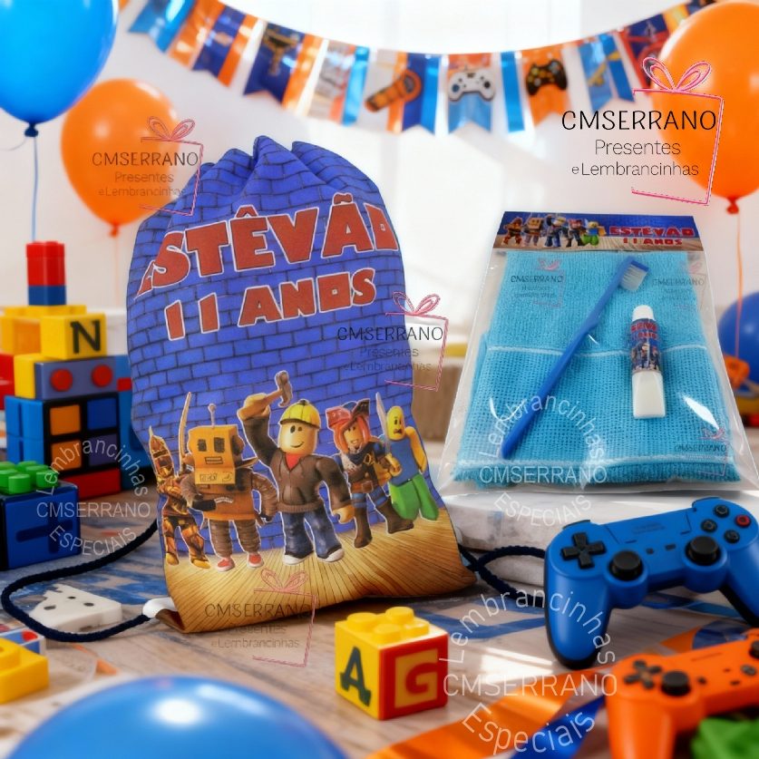 8 Kits Personalizado lembrancinha Festa Pijama Mochila Kit Higiene Escova Creme Dental Toalhinha