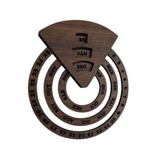 Calendário Permanente Giratório Parede MDF Enfeite Decorativo Casa Escritório Data Celebração em Oferta na Shopee