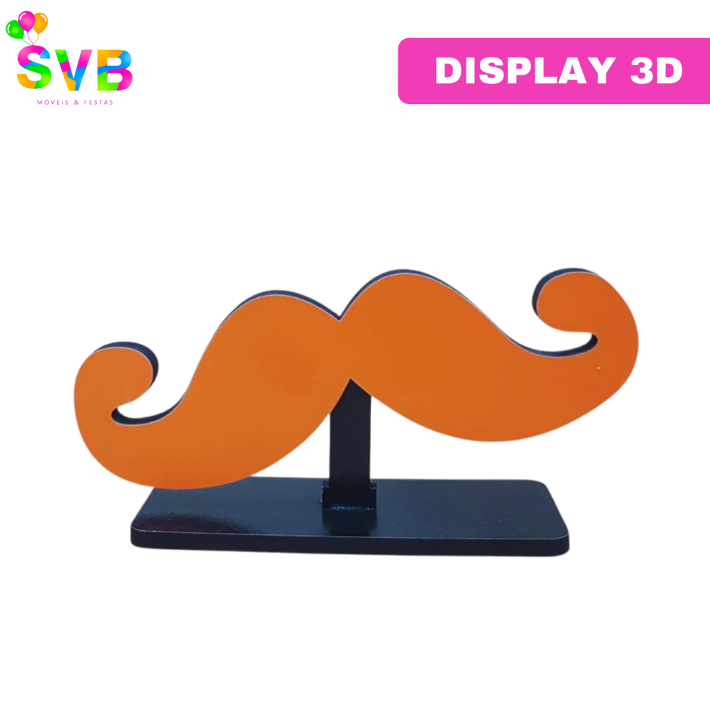 Display 3D Bigode Bita Decoração  Mesa Festa Infantil Mundo Bita Centro de Mesa SVB MÓVEIS E FESTASS