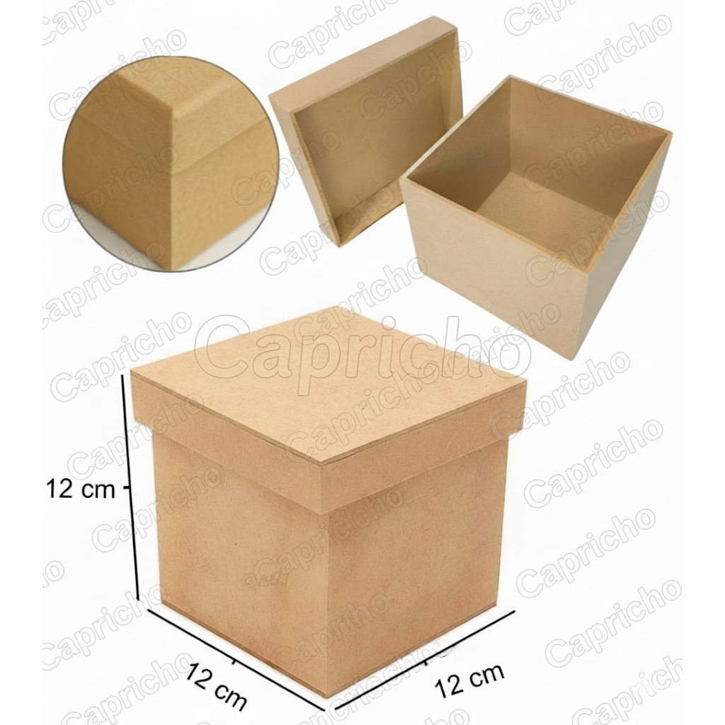 30 Caixa Quadrada, lembrancinha, padrinho, organizadora 12x12x12 madeira MDF