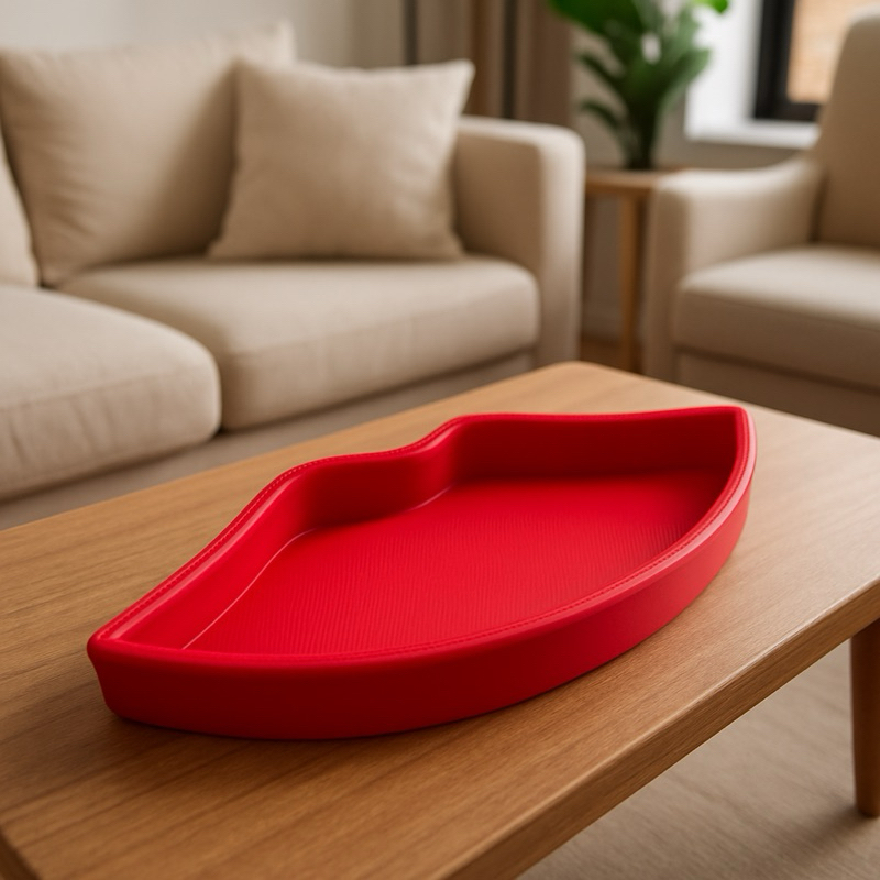 Bandeja Decorativa em Formato de Lábios – Porta-Jóias / Adorno Moderno