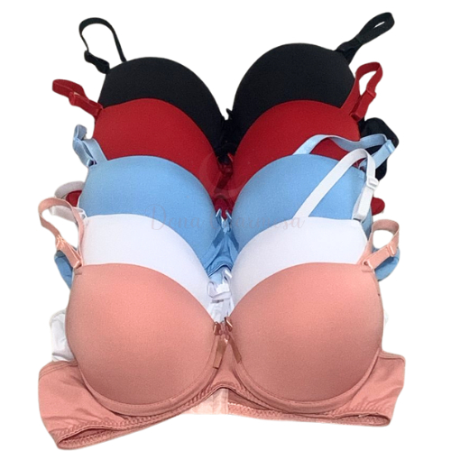 Kit C/5 Sutiã Básico Com Bojo Do P Ao Gg Direto da Fábrica em Oferta na Shopee