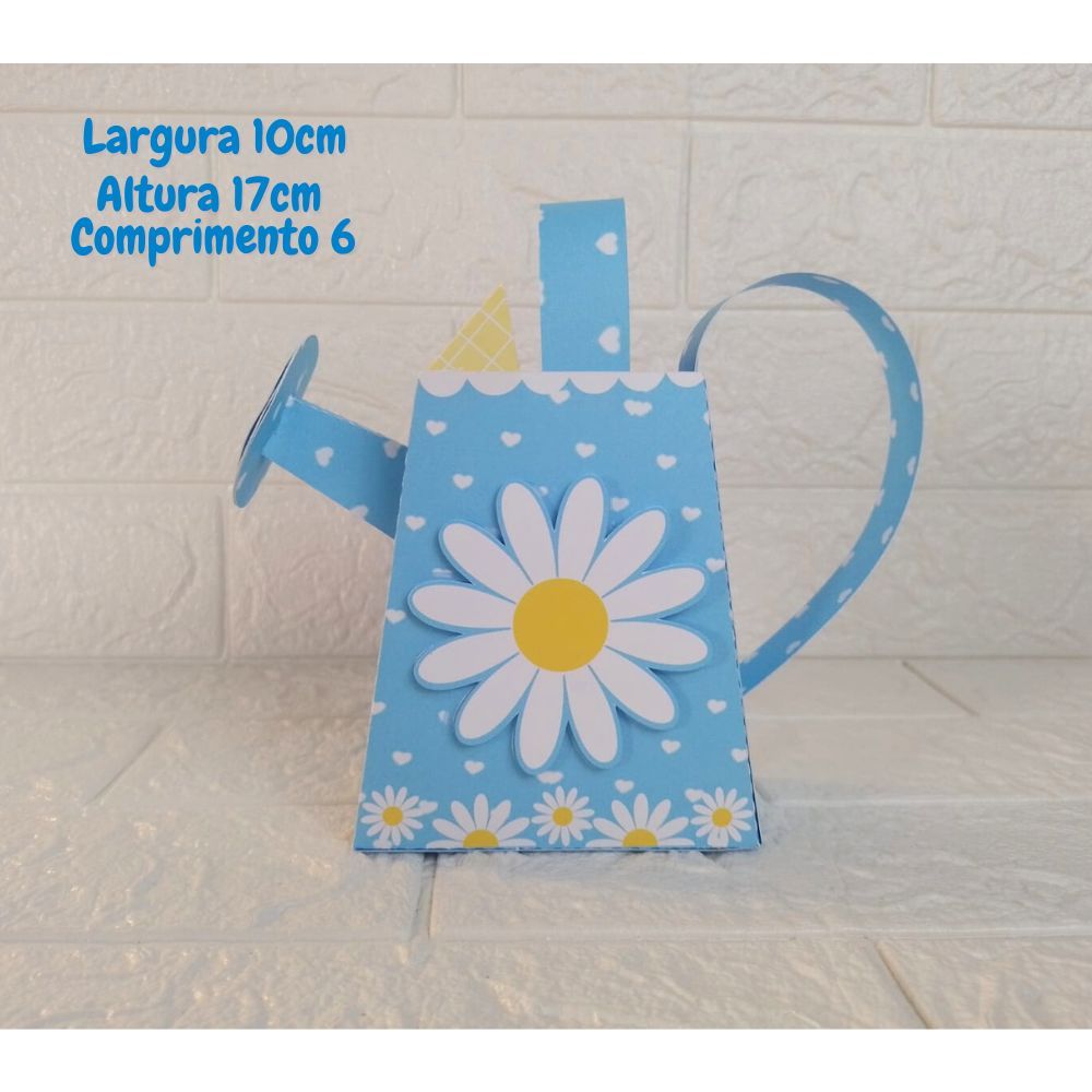 CAIXA REGADOR Margarida Azul  / LEMBRANCINHA DE ANIVERSARIO INFANTIL CAIXINHAS PERSONALIZADAS