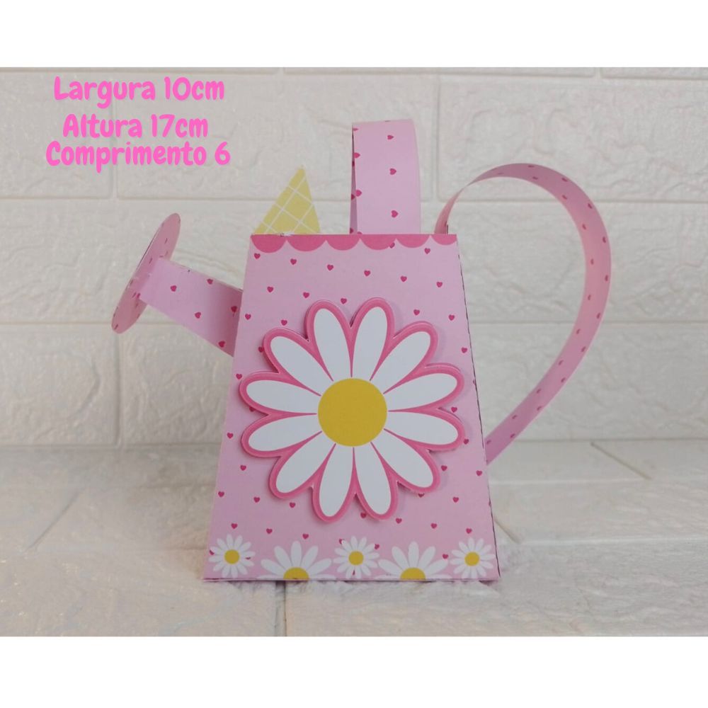 CAIXA REGADOR Margarida ROSA / LEMBRANCINHA DE ANIVERSARIO INFANTIL CAIXINHAS PERSONALIZADAS