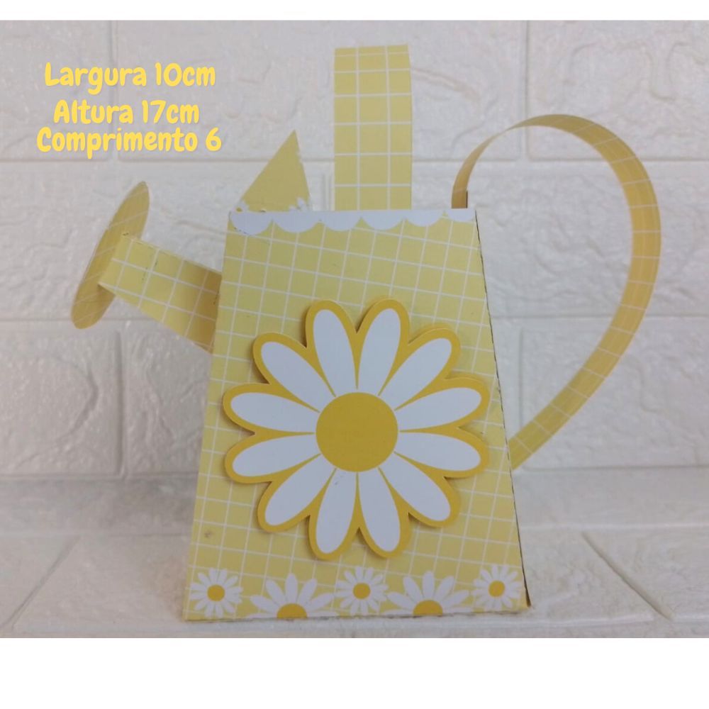 CAIXA REGADOR MARGARIDA AMARELO / LEMBRANCINHA DE ANIVERSARIO INFANTIL CAIXINHAS PERSONALIZADAS