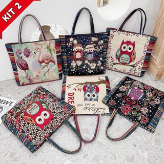 Kit 3/2/1 Bolsa de Lona Feminina Grande Bolsa Mamãe Cabe Marmita e Celular Bolsa de Mão Prática para Trabalho e Compras em Oferta na Shopee