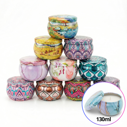 Imagem Kit 10 Latas Vazias Webox 130ml - Velas Artezanais Aromatica