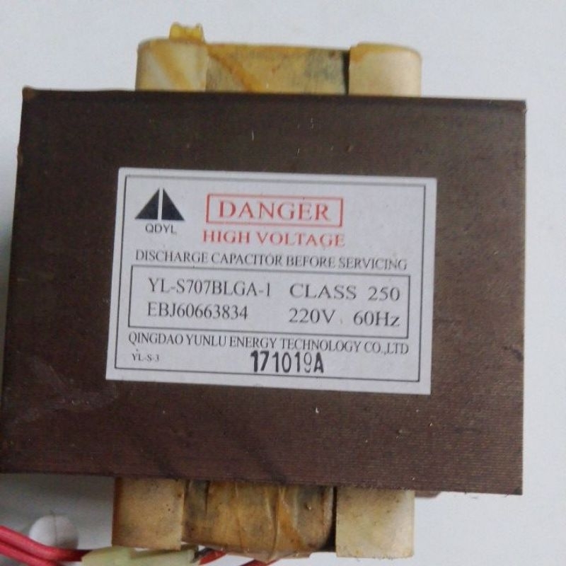 transformador de alta tensão C Fusível micro-ondas LG (YL-S707BLGA-1)220V(Usado