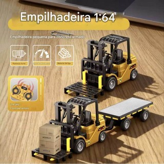 Mini empilhadeira RC caminhão Truck basculante carrinho de controle remoto recarregável miniatura construção escavadeira