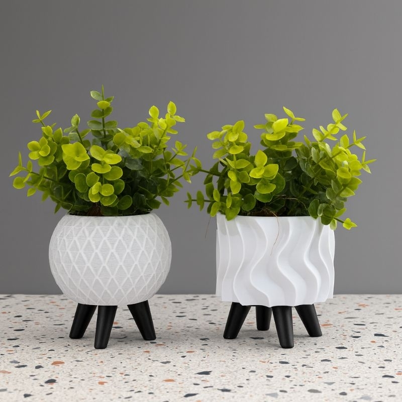 Kit 2 vasos com planta artificial - para decorar sala - escritório - quarto - banheiro em Oferta na Shopee