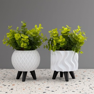 Kit 2 vasos com planta artificial - para decorar sala - escritório - quarto - banheiro em Oferta na Shopee