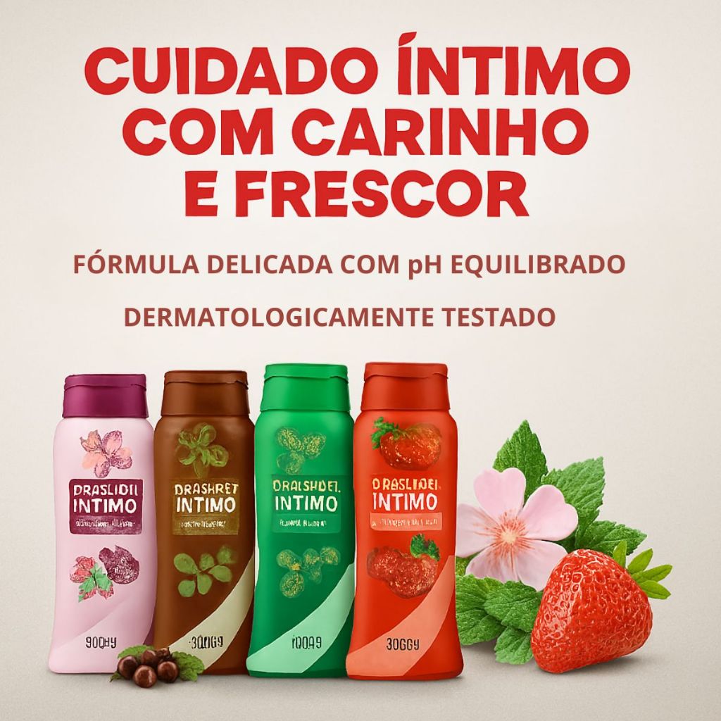 Kit 10 Sabonetes Íntimos Femininos Apinil pH Balanceado, Natural e Dermatologicamente Testado 200ml