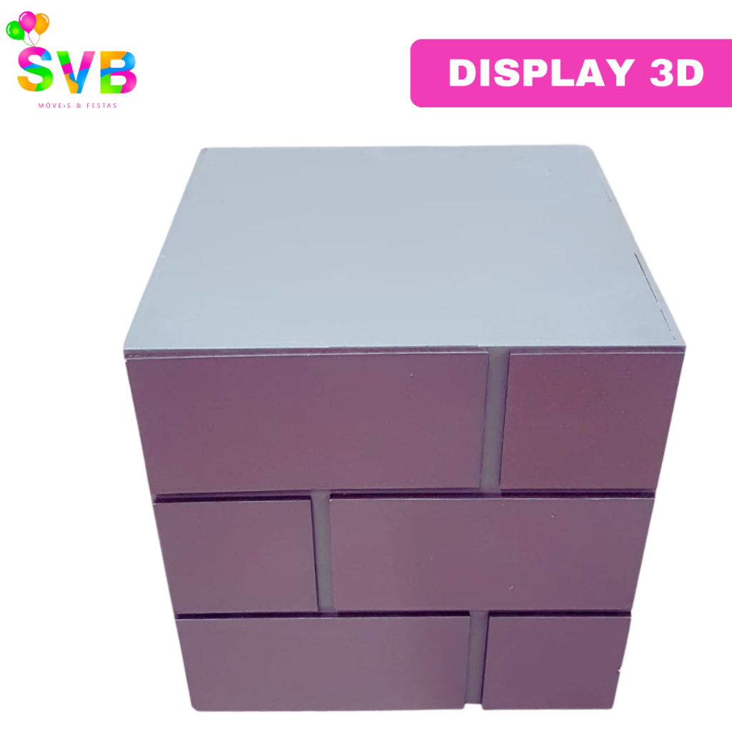 Cubo Tijolo 3D Decoração Mario Bros  Bloco Tijolo Display  Mesa Mdf Centro de Mesa SVB MÓVEIS E FESTAS