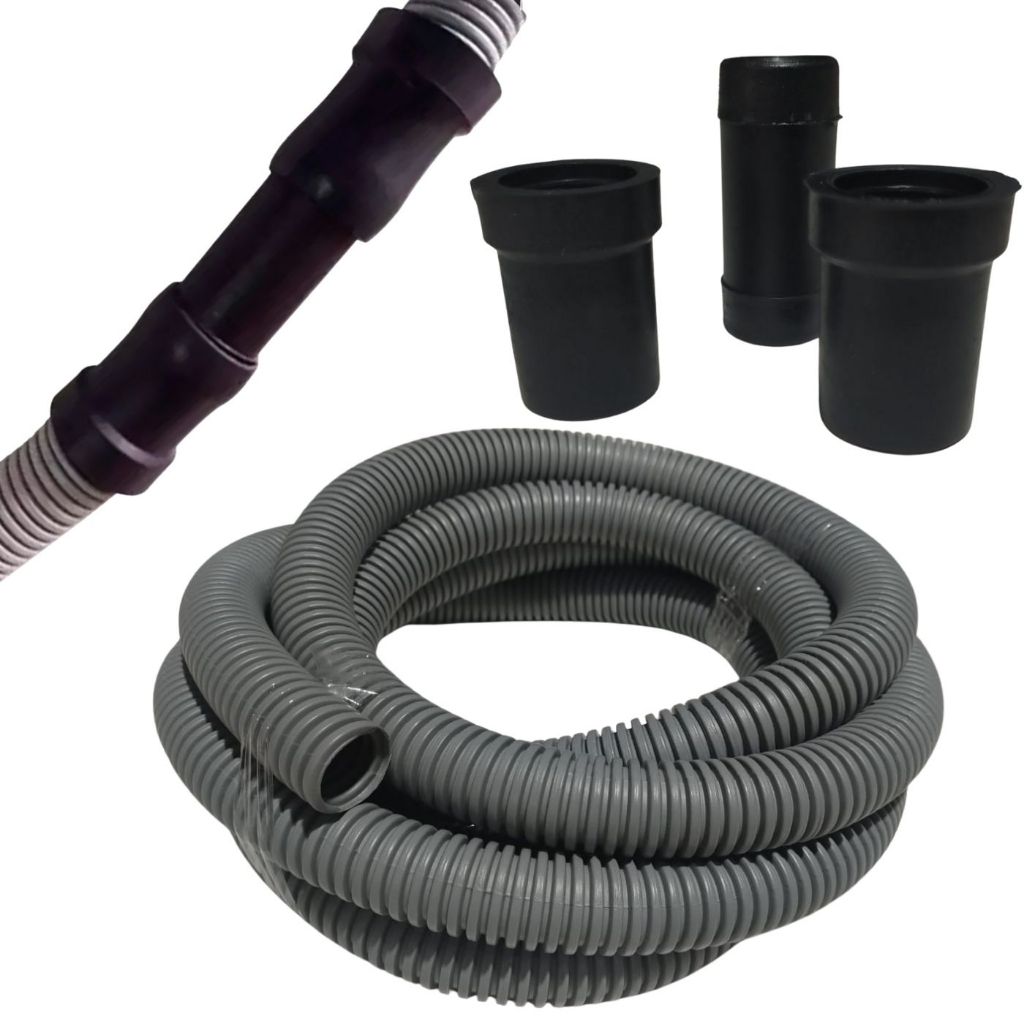 Kit Emenda extensor mais 18 metros de mangueira sanfonada para maquina de lavar.
