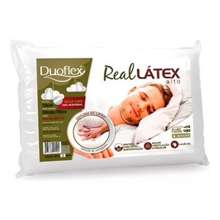 Travesseiro Duoflex Real 100% Látex Natural Alto 50x70CM  LS1100 em Oferta na Shopee