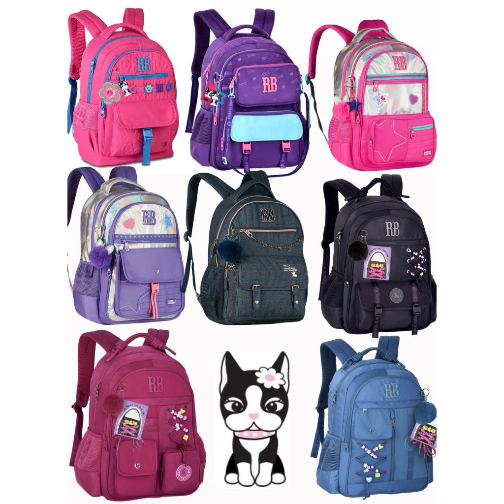 Mochila Rebecca Bonbon Notebook Resistente Escolar Lançamento Nova Coleção CLIO em Oferta na Shopee