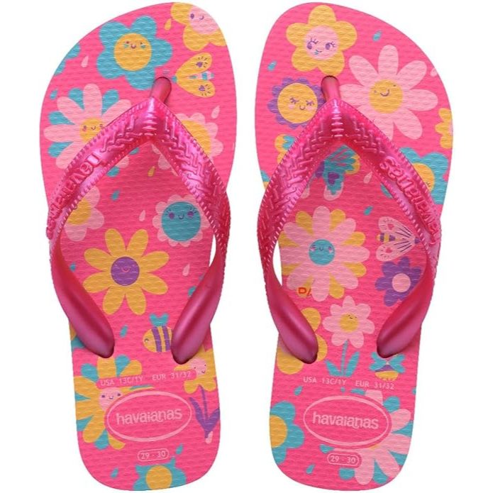 Chinelo Sandália Havaianas Kids Flores Infantil Original Confortável e Estilosa em Oferta na Shopee
