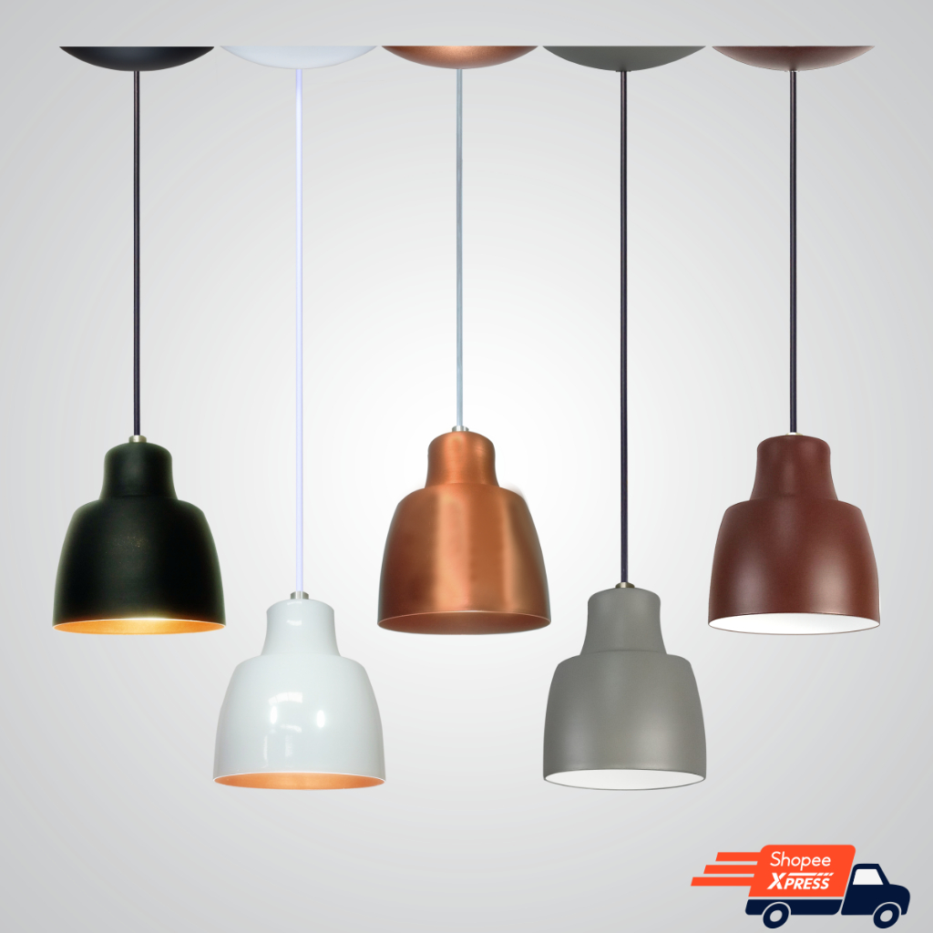 Lustre Luminária Pendente Alumínio Utron Bell Poli Balcão Quarto Sala Área Gourmet Cozinha Varanda