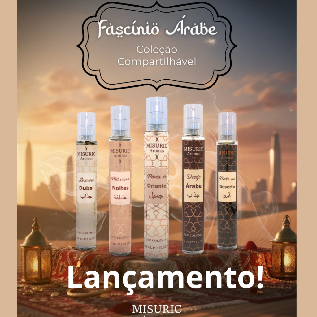 Perfume Deo Colonia Linha Árabe Misuric Aromas 32 mL
