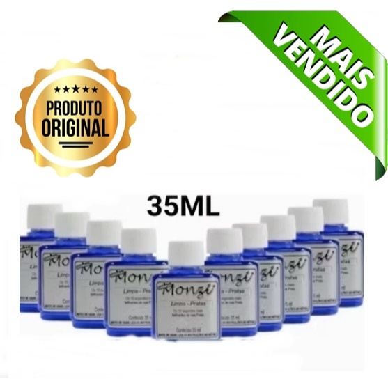 Kit 100 Unidades Limpa Prata Monzi 35ml Pronta Entrega em Oferta na Shopee