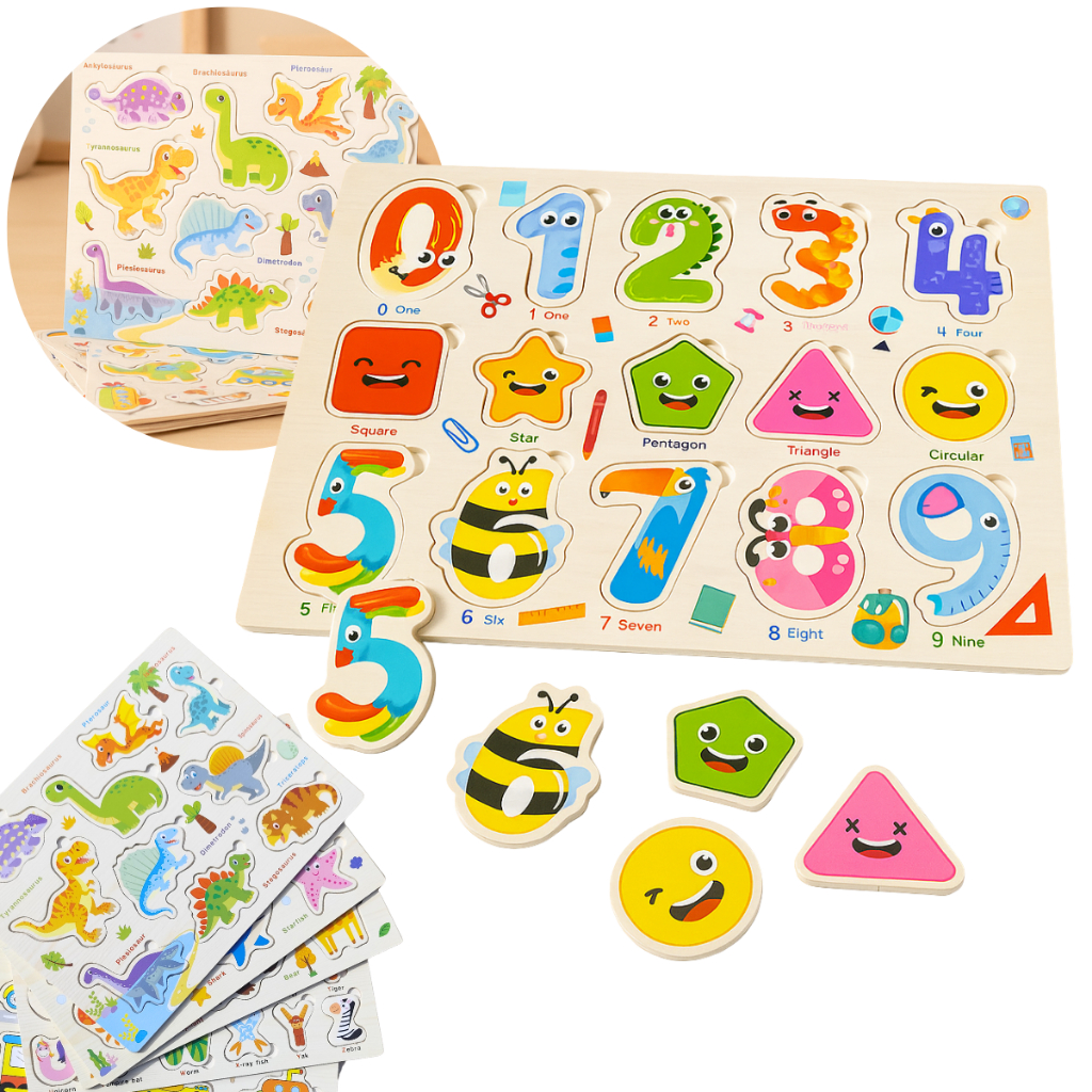 Brinquedo Encaixe Divertido Educativo Madeira MDF Infantil Pedagógico Colorido Montessori