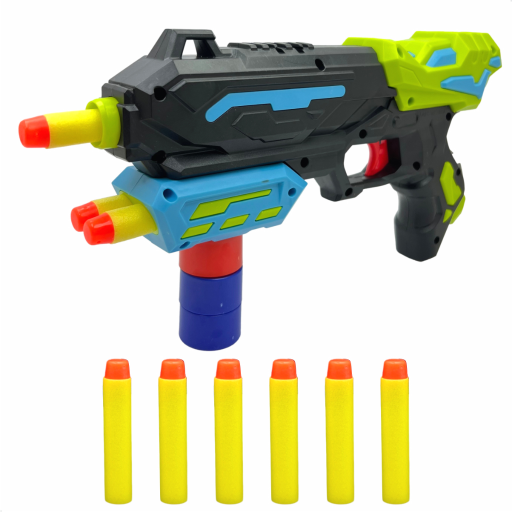 Pistola de Plástico Lança Projéteis Arma De Brinquedo com Kit de Acessórios Nerfs Lançador De Dardos