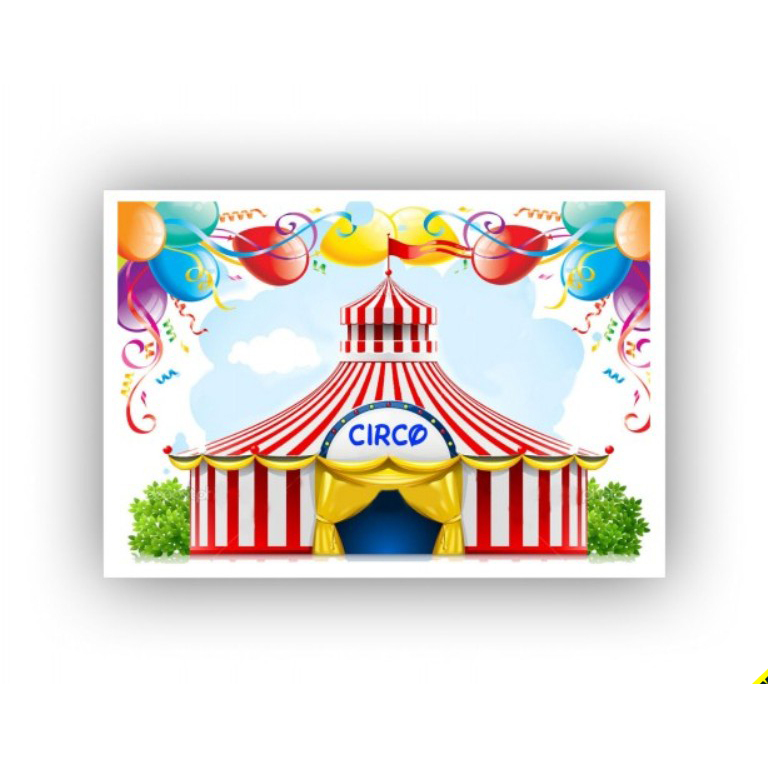 Papel Arroz Circo para Bolo Grande 30x40cm de 7kg