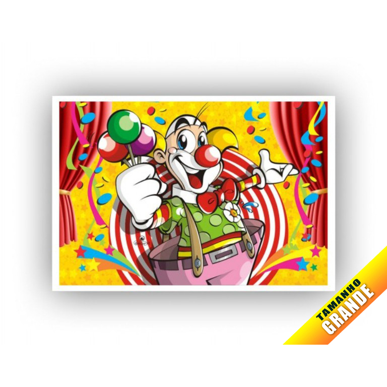 Papel arroz Palhaço Circo para Bolo Grande 30x40cm de 7kg