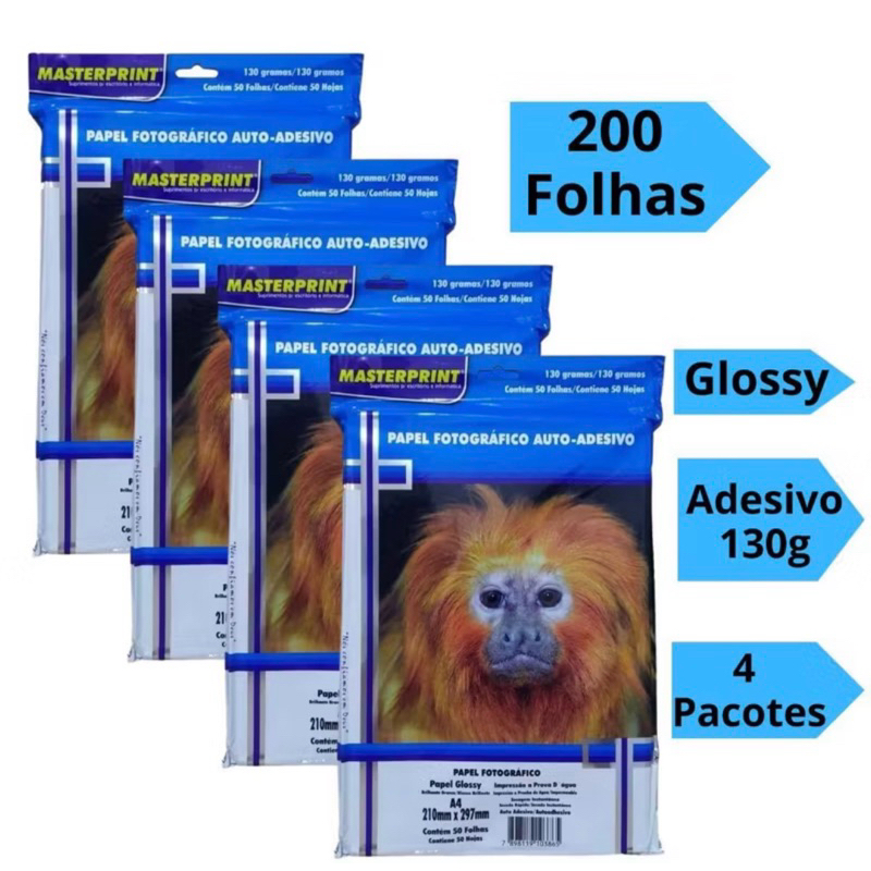 Papel fotográfico adesivo 130g