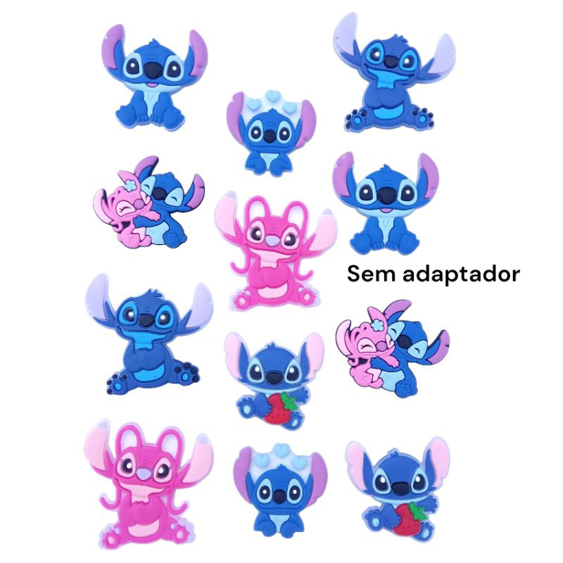 kit 12 aplique Emborrachado Infantil Stitch laços tiaras prendedores presilhas Artesanato  Dyi em Oferta na Shopee