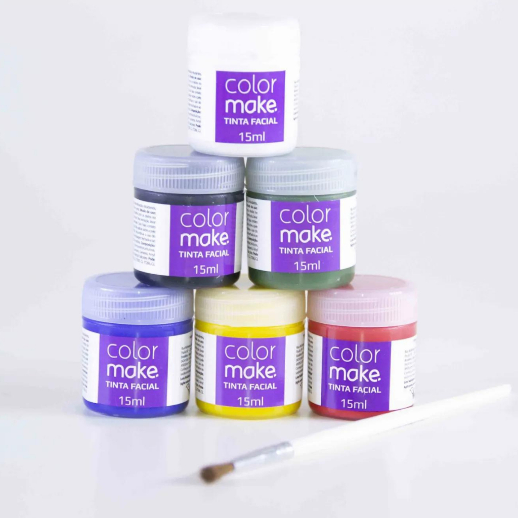 Tinta Facial Líquida ColorMake 15ml | Maquiagem Artística Carnaval Fantasia e Eventos