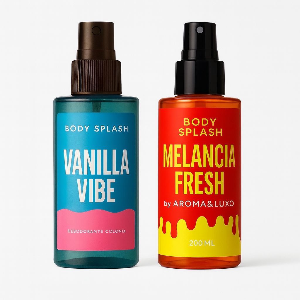Body Splash Feminino Vanilla Vibe + Melancia Fresh  – Aroma&Luxo | Perfume Corporal Suave e Refrescante