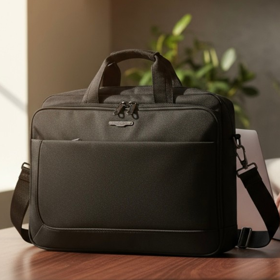 Bolsa Pasta Executiva para Notebook com Alça Transversal Grande em Nylon Feminina e Masculina